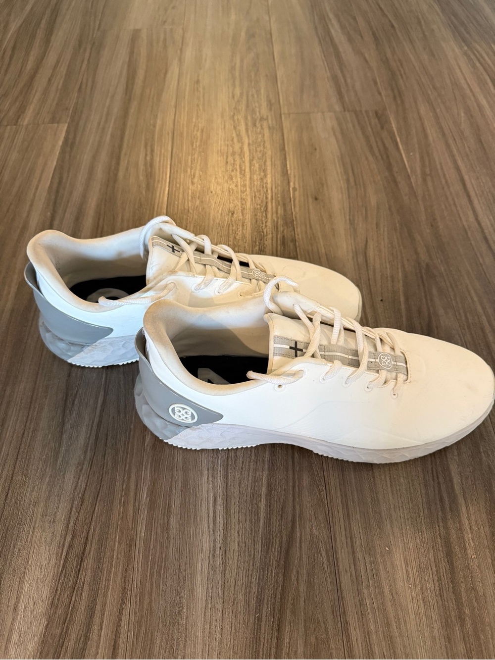 G/FORE Men's White and Light Gray Golf Sneakers